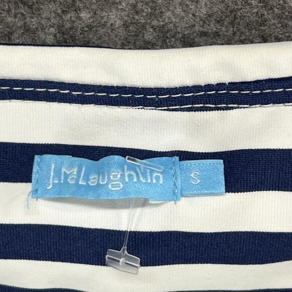 J McLaughlin Nicola Skirt Womens Small Stripe Stretch Catalina Cloth Nautical - Picture 9 of 11